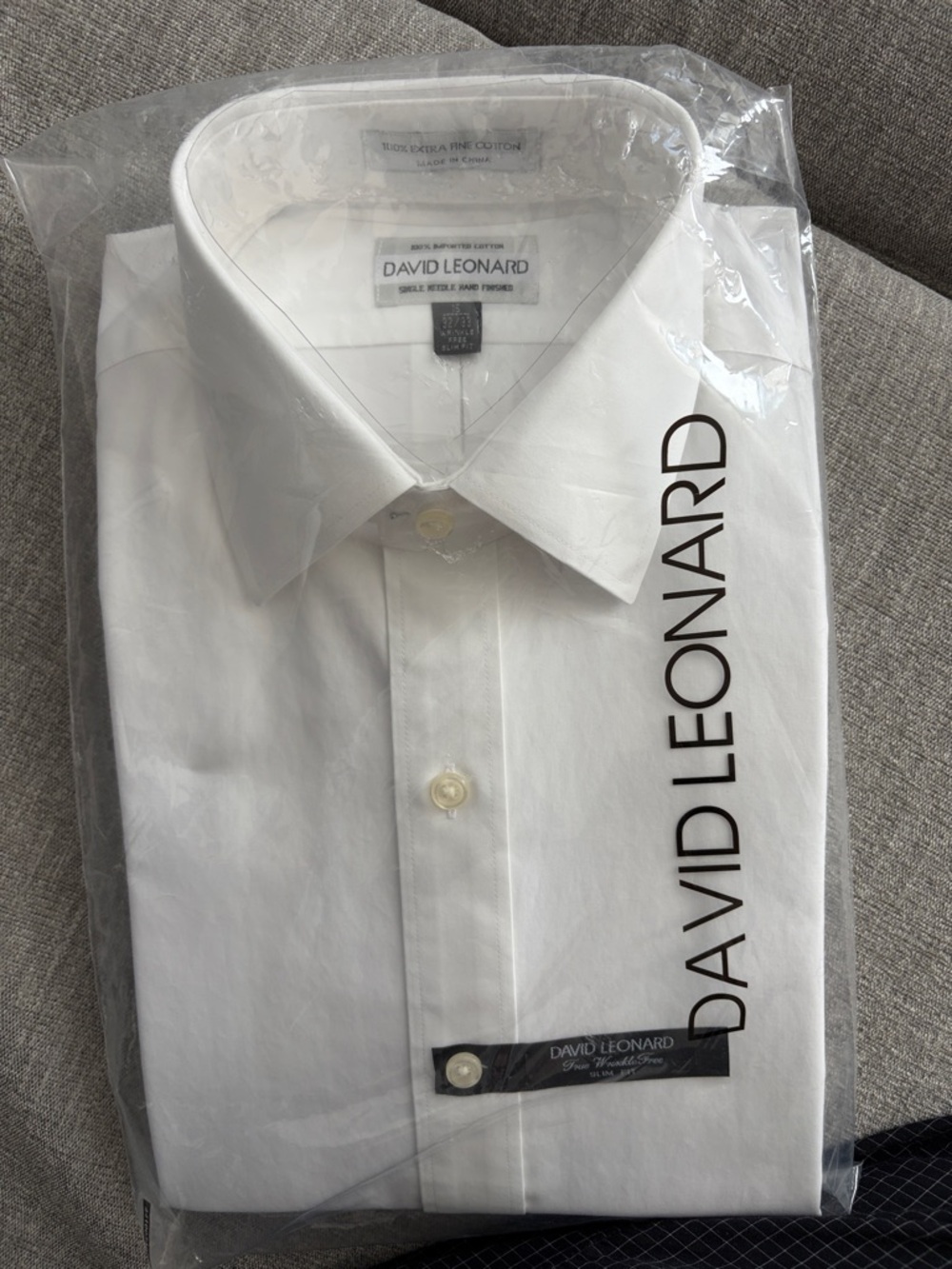 Men's White Dress Shirt - Spread Collar
